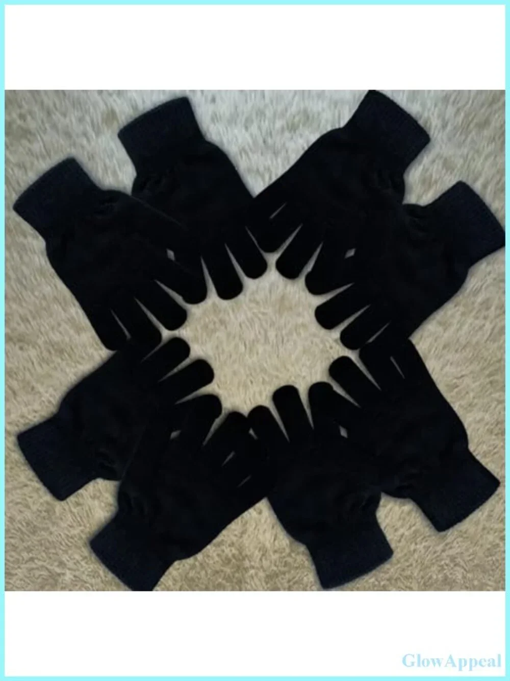6 Pairs Winter Knit Gloves for Women Men Warm Acrylic Driving Running Hiking